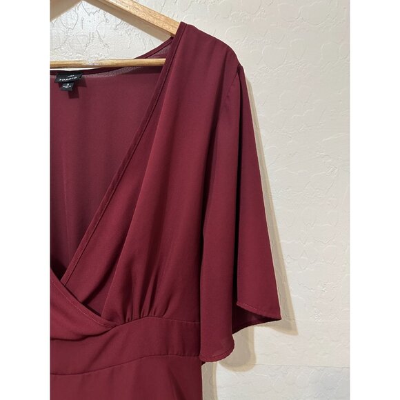 Torrid Womans Wrap Top Size 3X Flowy Formal Office Career Event Romantic Bow - Picture 14 of 14